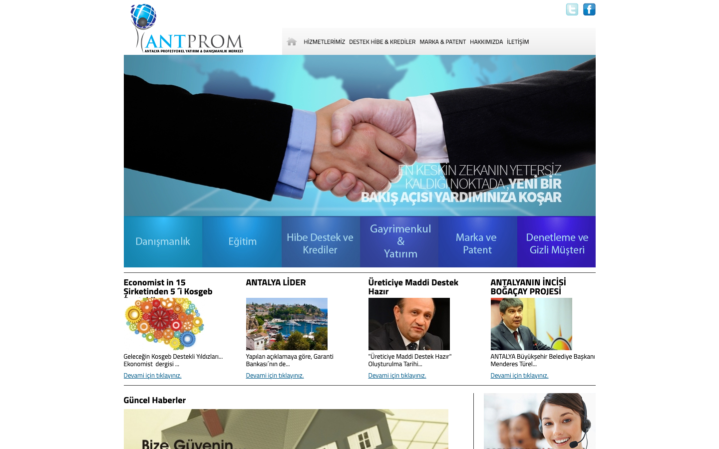 Antprom web sitesi, 2015 arşiv görünümü